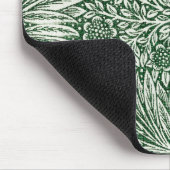 ウィリアム・モリス・マリーゴールド緑のフローラ花 マウスパッド (コーナー)