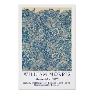 ウィリアム・モリス・マリーゴールド 1875 ビンテージ植物画 ポスター