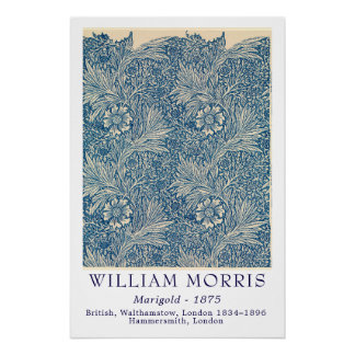 ウィリアム・モリス・マリーゴールド 1875 ビンテージ植物画 ポスター