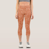 ウィリアム・モリス・マロウフローラ壁紙デザイン カプリレギンス (正面)