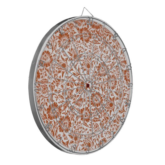 ウィリアム・モリス・マロウフローラ壁紙デザイン ダーツボード (正面左)