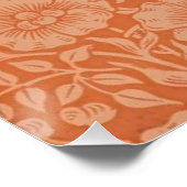 ウィリアム・モリス・マロウフローラ壁紙デザイン ポスター (コーナー)