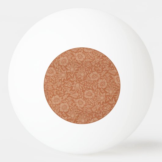 ウィリアム・モリス・マロウフローラ壁紙デザイン 卓球ボール (正面)