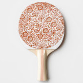 ウィリアム・モリス・マロウフローラ壁紙デザイン 卓球ラケット (正面)