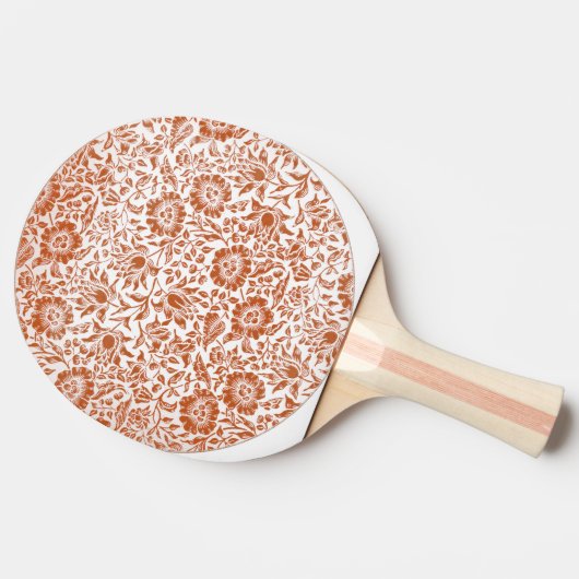 ウィリアム・モリス・マロウフローラ壁紙デザイン 卓球ラケット (横)