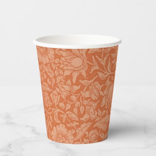 ウィリアム・モリス・マロウフローラ壁紙デザイン 紙コップ (正面)
