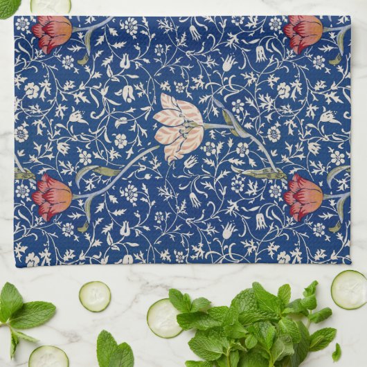 ウィリアム・モリス・メドウェイ・パターン キッチンタオル (折り畳み)
