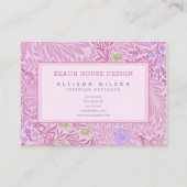 ウィリアム・モリス – ラークスパーエレガント – パープルフローラ 名刺 (正面)