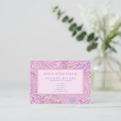 ウィリアム・モリス – ラークスパーエレガント – パープルフローラ 名刺 (スタンド正面)