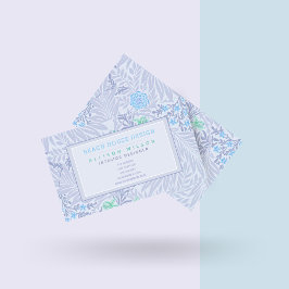 ウィリアム・モリス – ラークスパーエレガント – パープルフローラ 名刺