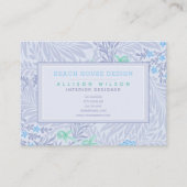 ウィリアム・モリス – ラークスパーエレガント – パープルフローラ 名刺 (正面)