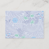 ウィリアム・モリス – ラークスパーエレガント – パープルフローラ 名刺 (裏面)