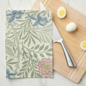 ウィリアム・モリス・ラークスパーフローラ壁紙 キッチンタオル (四つ折り)