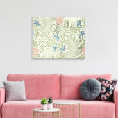 ウィリアム・モリス・ラークスパーフローラ壁紙 キャンバスプリント (インサイチュ (リビング))