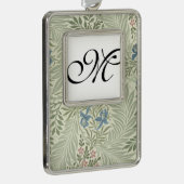 ウィリアム・モリス・ラークスパーフローラ壁紙 シルバープレートフレームオーナメント (右)