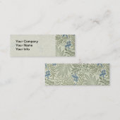 ウィリアム・モリス・ラークスパーフローラ壁紙 スキニー名刺 (正面/裏面)
