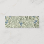 ウィリアム・モリス・ラークスパーフローラ壁紙 スキニー名刺 (裏面)