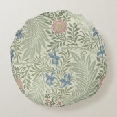 ウィリアム・モリス・ラークスパーフローラ壁紙 ラウンドクッション (裏面)