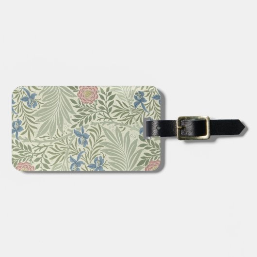 ウィリアム・モリス・ラークスパーフローラ壁紙 ラゲッジタグ (正面横)