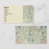 ウィリアム・モリス・ラークスパーフローラ壁紙 名刺 (正面/裏面)
