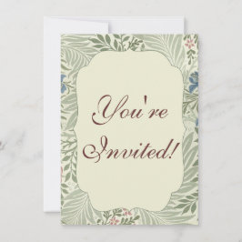 ウィリアム・モリス・ラークスパーフローラ壁紙 招待状