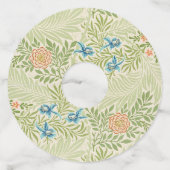 ウィリアム・モリス・ラークスパー花柄 ワイングラスタグ (裏面)