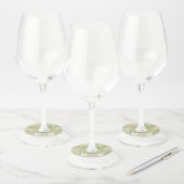 ウィリアム・モリス・ラークスパー花柄 ワイングラスタグ (セット)