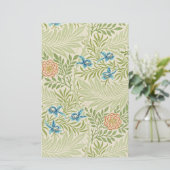 ウィリアム・モリス・ラークスパー花柄 便箋 (スタンド正面)