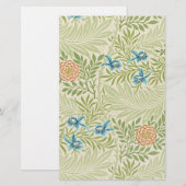 ウィリアム・モリス・ラークスパー花柄 便箋 (正面/裏面)