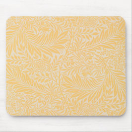 ウィリアム・モリス・ラークスパー離れイエローヴィンテージ マウスパッド
