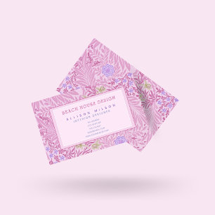 ウィリアム·モリス-ラークスパー-パープエレガントルフローラ  名刺