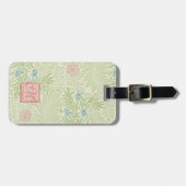 ウィリアム・モリス – ラークスパー – ピンクの花葉と ラゲッジタグ (正面横)