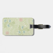 ウィリアム・モリス – ラークスパー – ピンクの花葉と ラゲッジタグ (裏面横)