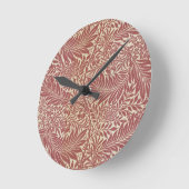 ウィリアム・モリス・ラークスパー ラウンド壁時計 (傾斜)