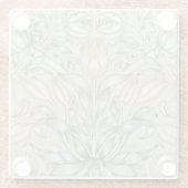 ウィリアム・モリス・リリーとザクロクラシックネ花 ガラスコースター (裏面)