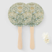 ウィリアム・モリス・リリーとザクロクラシックネ花 ハンドファン (正面&裏面)