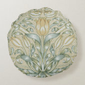 ウィリアム・モリス・リリーとザクロクラシックネ花 ラウンドクッション (裏面)
