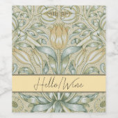 ウィリアム・モリス・リリーとザクロクラシックネ花 ワインラベル (シングルラベル)