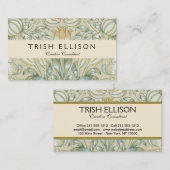 ウィリアム・モリス・リリーとザクロクラシックネ花 名刺 (正面/裏面)