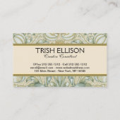 ウィリアム・モリス・リリーとザクロクラシックネ花 名刺 (裏面)