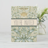 ウィリアム・モリス・リリーとザクロクラシックネ花 招待状 (スタンド正面)