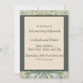 ウィリアム・モリス・リリーとザクロクラシックネ花 招待状 (裏面)