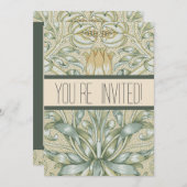 ウィリアム・モリス・リリーとザクロクラシックネ花 招待状 (正面/裏面)