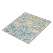 ウィリアム・モリス・リリーとザクロ花の柄 タイル (側面)