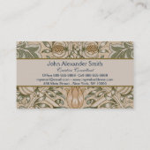 ウィリアム・モリス・リリーとザクロ花の柄 名刺 (裏面)