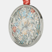 ウィリアム・モリス・リリーアールヌーボーフローラルパターンメット メタルオーナメント (左)