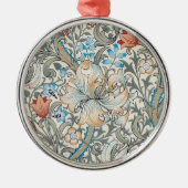 ウィリアム・モリス・リリーアールヌーボーフローラルパターンメット メタルオーナメント (正面)