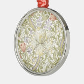 ウィリアム・モリス・リリーアールヌーボーフローラルパターンメット メタルオーナメント (左)