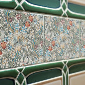 ウィリアム・モリス・リリー継ぎ目なし花柄 タイル