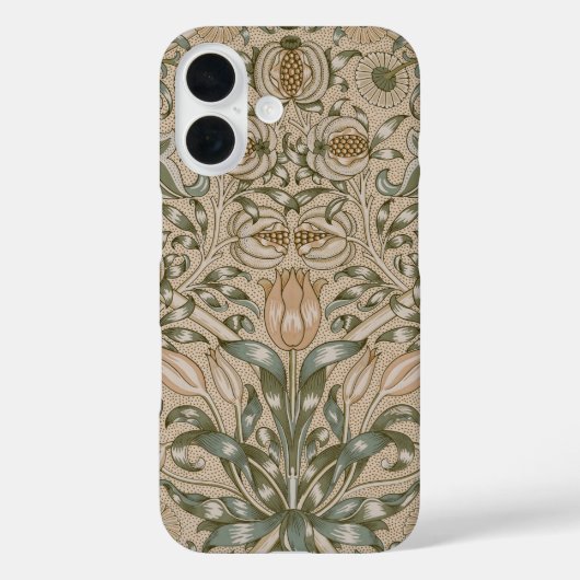 ウィリアム・モリス リリー&ザクロ 花柄 Case-Mate iPhoneケース (裏面)